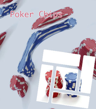 Colorful poker chips